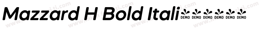 Mazzard H Bold Itali字体转换